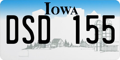 IA license plate DSD155