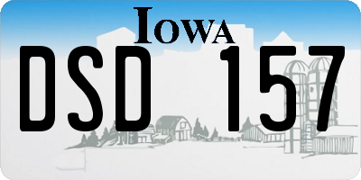 IA license plate DSD157