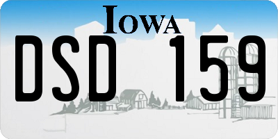 IA license plate DSD159