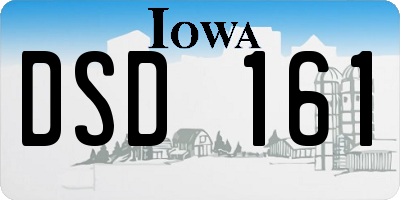 IA license plate DSD161