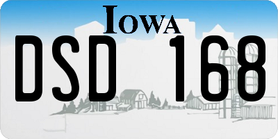 IA license plate DSD168