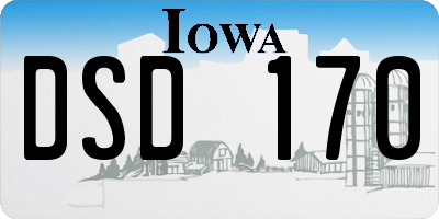 IA license plate DSD170