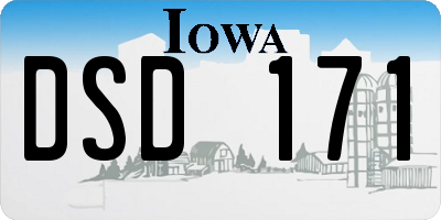 IA license plate DSD171