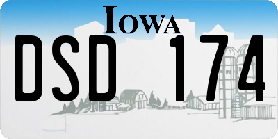 IA license plate DSD174