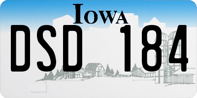 IA license plate DSD184