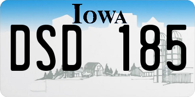 IA license plate DSD185