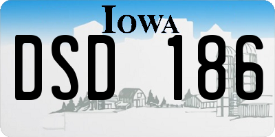 IA license plate DSD186