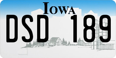 IA license plate DSD189