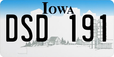 IA license plate DSD191