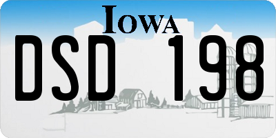 IA license plate DSD198