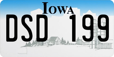 IA license plate DSD199