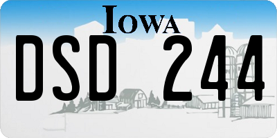 IA license plate DSD244