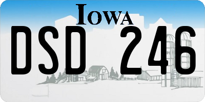 IA license plate DSD246