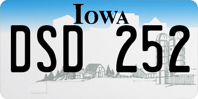 IA license plate DSD252