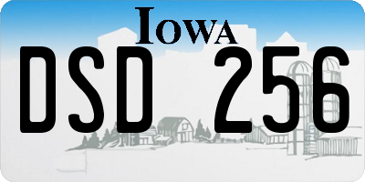 IA license plate DSD256