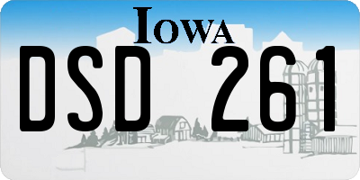 IA license plate DSD261