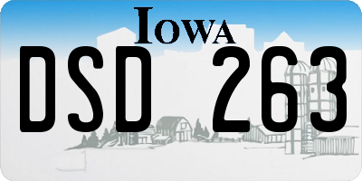 IA license plate DSD263
