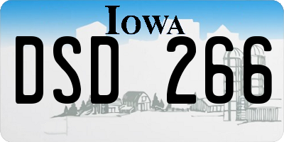 IA license plate DSD266