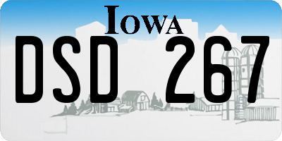 IA license plate DSD267
