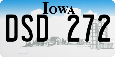 IA license plate DSD272