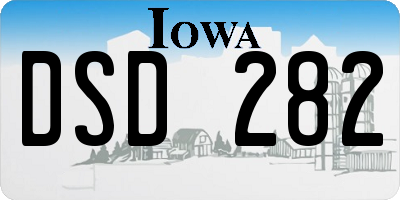 IA license plate DSD282