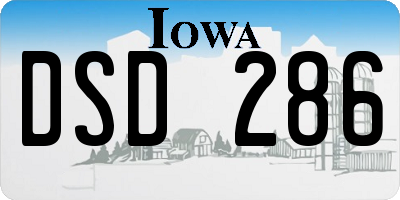 IA license plate DSD286