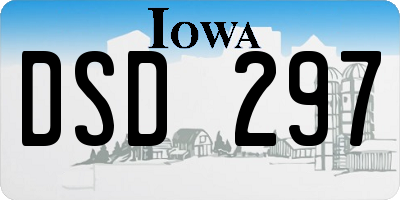 IA license plate DSD297