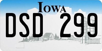 IA license plate DSD299
