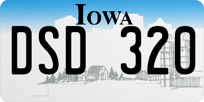 IA license plate DSD320