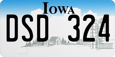IA license plate DSD324