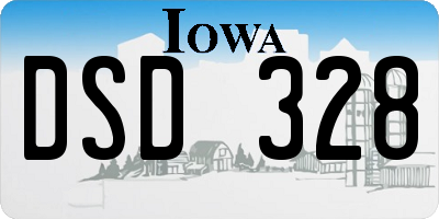 IA license plate DSD328