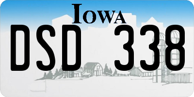 IA license plate DSD338