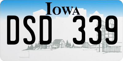 IA license plate DSD339