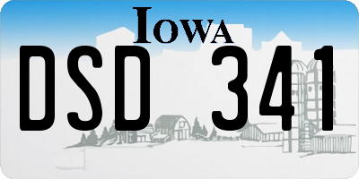 IA license plate DSD341