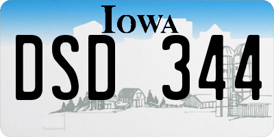 IA license plate DSD344