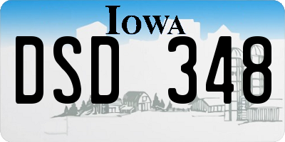 IA license plate DSD348