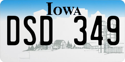 IA license plate DSD349