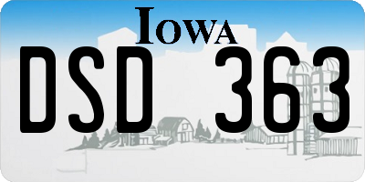 IA license plate DSD363