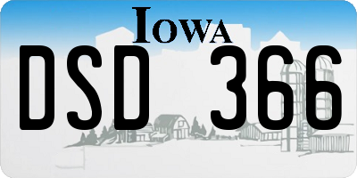 IA license plate DSD366