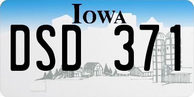 IA license plate DSD371