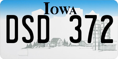 IA license plate DSD372