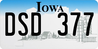 IA license plate DSD377