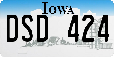 IA license plate DSD424