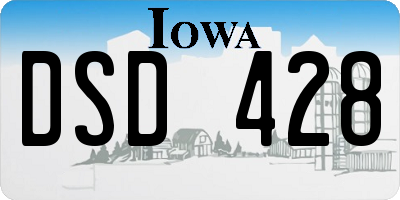 IA license plate DSD428