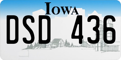 IA license plate DSD436