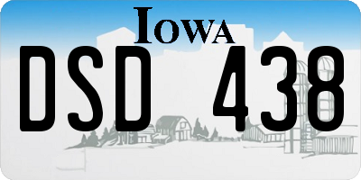 IA license plate DSD438