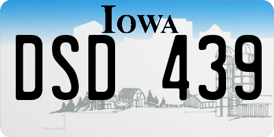 IA license plate DSD439