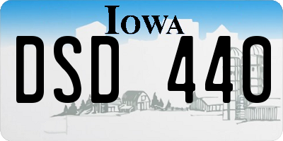IA license plate DSD440