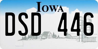 IA license plate DSD446