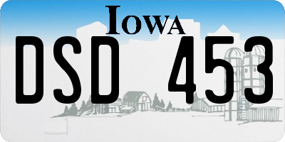 IA license plate DSD453